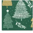 serwetki choinki zielone paw 33 cm 20 szt