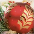 serwetki czerwona dekoracja z bombka maki 33 cm 20 szt