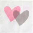 serwetki dwa serca rozowe 33 cm santex 20 szt