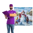 serwetki dzieci lepiace balwana kolorowe paw 33 cm 20 szt