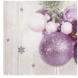 serwetki fioletowe bombki choinkowe z kokarda maki 33 cm 20 szt