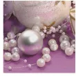 serwetki fioletowo biale bombki swiateczne maki 33 cm 20 szt