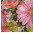 serwetki gerbery i rozowe roze maki 33 cm 20 szt