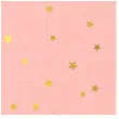 serwetki gwiazdki zlote rozowe partypal 33x33 cm 10 szt