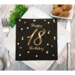 serwetki happy birthday 18 b c czarno zloty godan 33 cm 20 szt