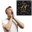 serwetki happy birthday 18 b c czarno zloty godan 33 cm 20 szt