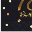 serwetki happy birthday 18 b c czarno zloty godan 33 cm 20 szt