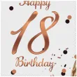 serwetki happy birthday 18 b c rozowo zloty godan 33 cm 20 szt