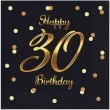 serwetki happy birthday 30 beauty and charm czarno zloty godan 33 cm 20 szt