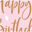 serwetki happy birthday amscan rozowo zloto 33 cm 16 szt