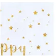 serwetki happy birthday bialo zlote santex 25 cm 20 szt