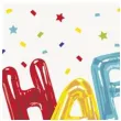serwetki happy birthday konfetti mix unique 33 cm 16 szt