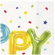 serwetki happy birthday konfetti mix unique 33 cm 16 szt