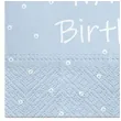 serwetki happy birthday kropki blekitne 33 cm 20 szt