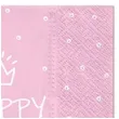 serwetki happy birthday kropki rozowe 33 cm 20 szt