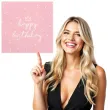 serwetki happy birthday rozowe partydeco 33 cm 20 szt