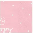 serwetki happy birthday rozowe partydeco 33 cm 20 szt
