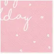 serwetki happy birthday rozowe partydeco 33 cm 20 szt