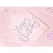 serwetki happy birthday rozowy pudrowy partydeco 33cm