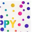 serwetki happy birthday teczowe grochy partypal 33 cm 10 szt