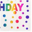 serwetki happy birthday teczowe grochy partypal 33 cm 10 szt