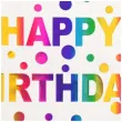 serwetki happy birthday teczowe grochy partypal 33 cm 10 szt