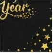 serwetki happy new year czarne partypal 33 cm 10 szt