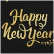 serwetki happy new year czarne partypal 33 cm 10 szt