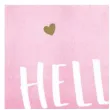 serwetki hello world gwiazdki i serca rozowy jasny amscan 33 cm 16 szt