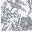 serwetki ilustrowane srebrne kwiaty maki 33 cm 20 szt