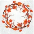 serwetki jesienne liscie biale paw 33 cm 20 szt
