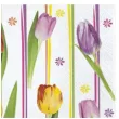 serwetki kolorowe tulipany i paski maki 33 cm 20 szt