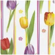 serwetki kolorowe tulipany i paski maki 33 cm 20 szt