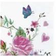 serwetki kompozycja kwiatow i motyli maki 33 cm 20 szt