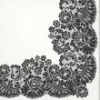 serwetki koronkowa ramka czarny paw 33 cm 20 szt