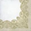 serwetki koronkowa ramka zloty paw 33 cm 20 szt