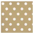 serwetki kropki duze bezowe maki 33 cm 20 szt