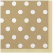 serwetki kropki duze bezowe maki 33 cm 20 szt