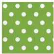 serwetki kropki duze zielone maki 33 cm 20 szt