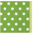 serwetki kropki duze zielone maki 33 cm 20 szt