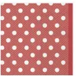 serwetki kropki male czerwone maki 33 cm 20 szt