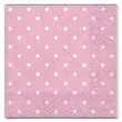 serwetki kropki rozowe paw 25 cm 20 szt