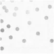 serwetki kropki srebrne biale partypal 33x33 cm 10 szt