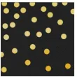 serwetki kropki zlote czarne partypal 33x33 cm 10 szt