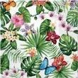 serwetki liscie monstery kwiaty i motyle paw 33 cm 20 szt
