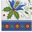 serwetki ludowe kaszubski folk z niebieska ramka maki 33 cm 20 szt