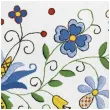 serwetki ludowe kaszubski folk z niebieska ramka maki 33 cm 20 szt
