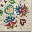 serwetki ludowe kaszubskie duze kwiaty maki 33 cm 20 szt