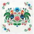serwetki ludowe kolorowe koguty paw 33 cm 20 szt