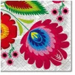serwetki ludowe kwiaty maki 33 cm 20 szt